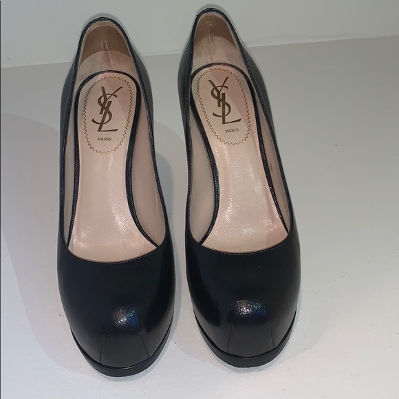 YSL Tribute Two Caviar Platform Pumps size 37 - Picture 2 of 8